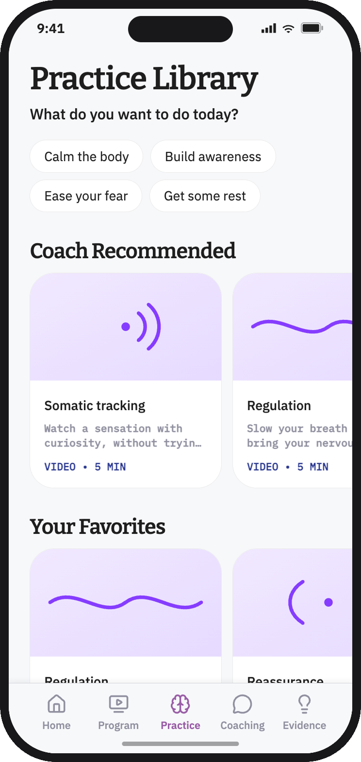 Healing Track Practice Library