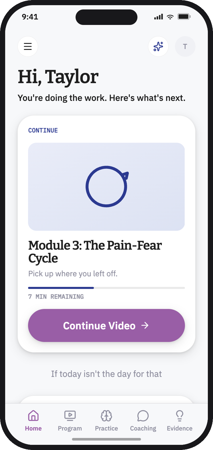 Healing Track Video Modules