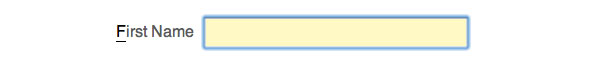 We can save our users some time (and a click) by offering the convenience of pre-focusing the first input of our form